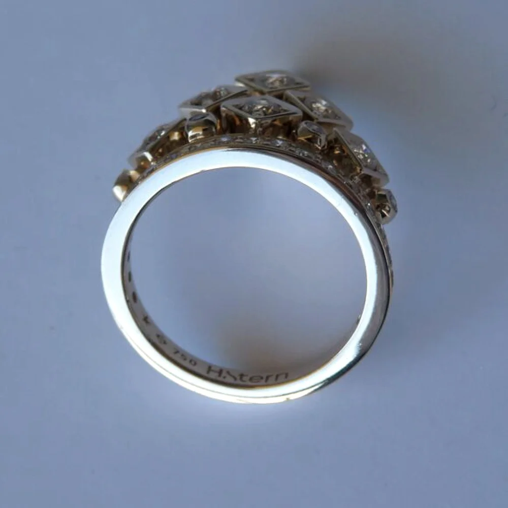 H Stern 18K Gold Diamonds King Ring 